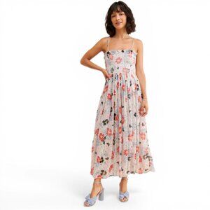 Lily & Lionel Annie Maxi Dress Floral Smocked Anthropologie Nordstrom Size 10